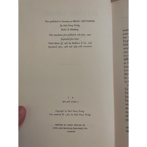 VTG Riding Logic by W. Museler. Hard Cover. D/J. Horses 1965 3rd edition - Picture 4 of 7